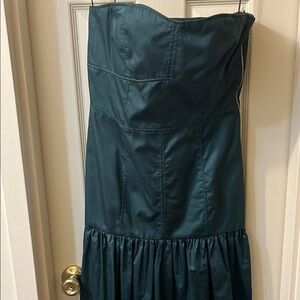 Zara Green Strapless Sheath Cocktail Dress